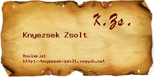 Knyezsek Zsolt névjegykártya